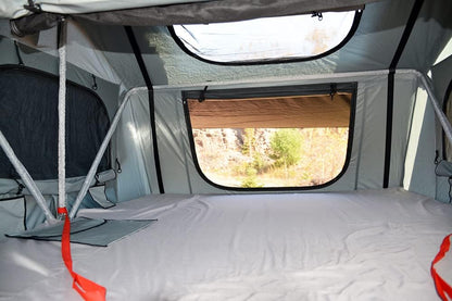 Enthuze 4 Person Rooftop Tent | Waterproof Hard Base Roof Tent for Trucks, SUVs & Trailers with Mattress & Aluminum Base