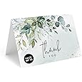 Bliss Collections Thank You Cards - Cards for Weddings, Receptions, Bridal Showers, Baby Showers, Graduations, Special (Rustic Greenery - 25 pieces)
