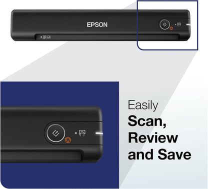 Epson WorkForce ES-50 Portable Sheet-fed Document Scanner for PC and Mac, Black
