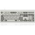 FIRSTBLOOD ONLY Game. AK992 Retro Wired Mechanical Keyboard, 98 Keys Full Layout, Hot-Swappable USB Gaming Keyboard with Red Switches, Multimedia Keys Knob, Blue Backlit, Anti-Ghosting, Grey