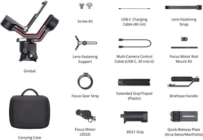 DJI RS 3 Mini, 3-Axis Gimbal Stabilizer for Cameras Canon/Sony/Panasonic/Nikon/Fujifilm, 2 kg (4.4 lbs) Tested Payload, Camera Stabilizer, Camera Gimbal with Native Vertical Shooting