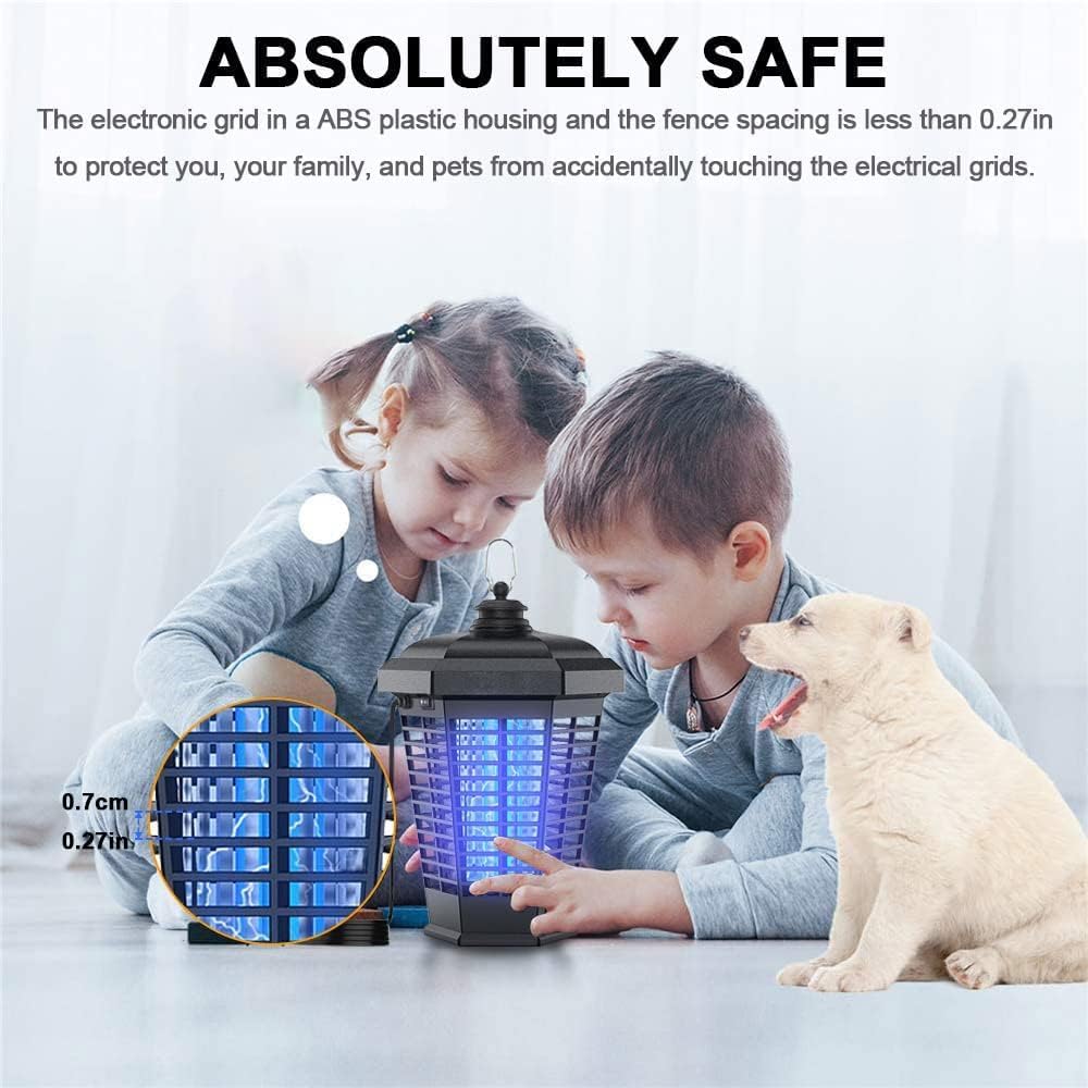 Electric Bug Zapper, 18W Mosquito Killer Outdoor IPX4 Waterproof, High Powered 4200V Electric Mosquito Zapper, Fly Trap for Home Garden Patio Office