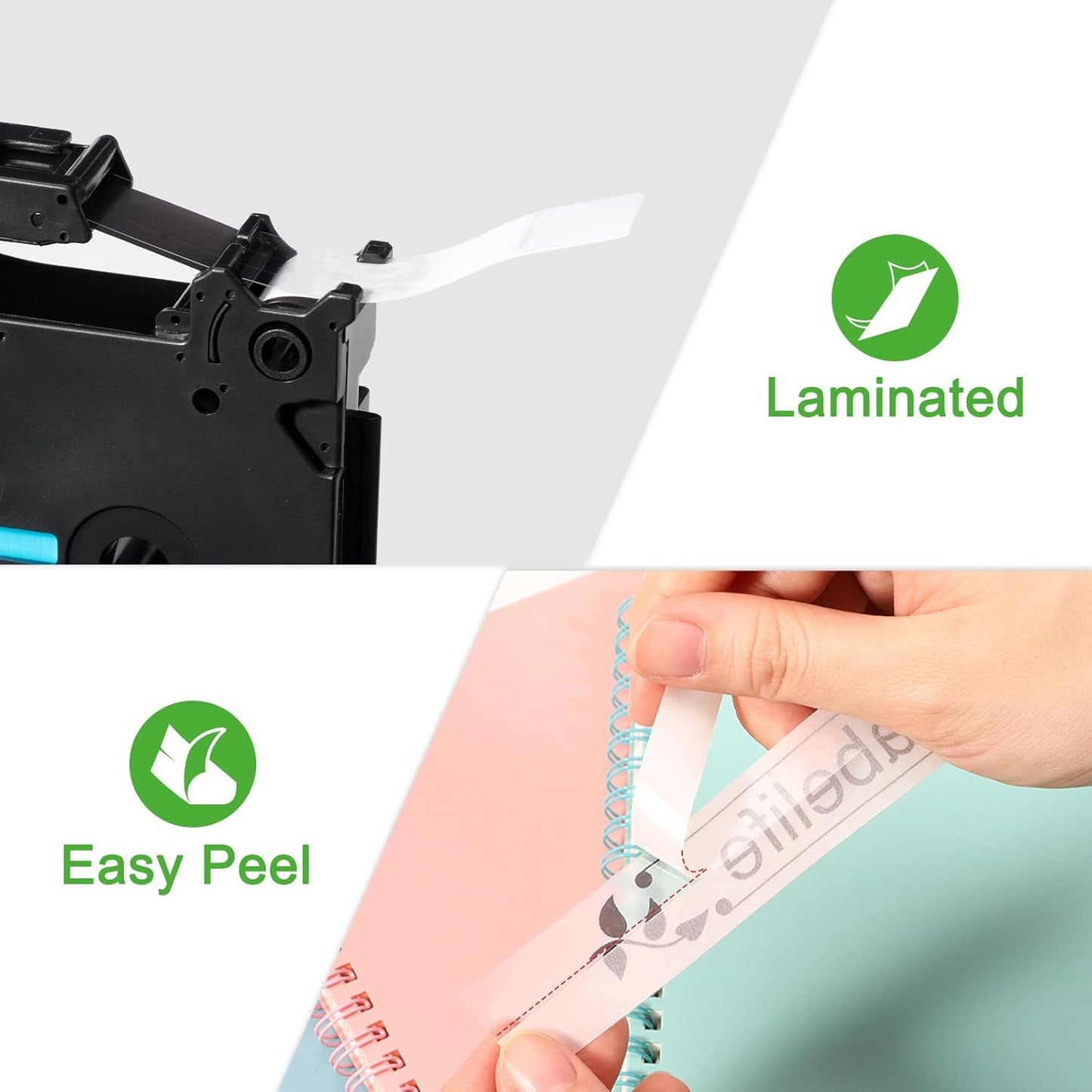5 Pack Compatible with Brother Label Maker Tape P Touch TZe TZ Tape 12mm 0.47'' Laminated White TZe-231 TZ 231 Label Tape for Brother P-Touch PT-H110 PT-D210 PT-D600 PT-D400AD PT-1290