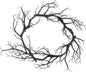 MAGICLULU Black Twig Wreath, 16.5 in Artificial Branch Wreath for Door, Halloween Simulated Twig Garland for Home Decor