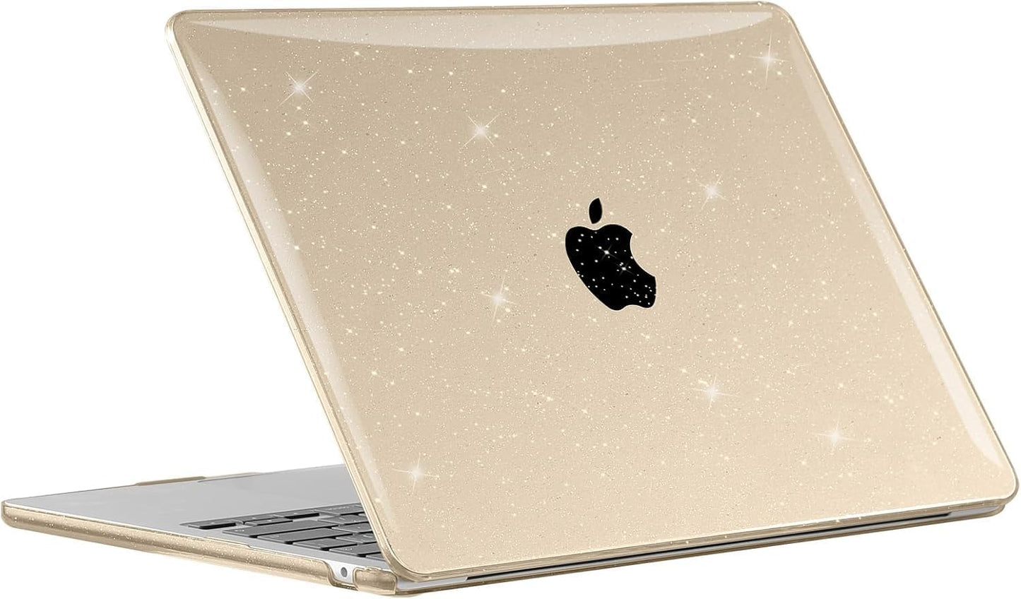 EooCoo Case Compatible with MacBook Air 13 inch M4 M3 M2 2025-2022 A3240 A3113 A2681, 13.6" Hard Case Cover & TPU Keyboard Skin & Screen Protector for Laptop Air 13.6 inch - Crystal Clear