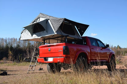 Enthuze 4 Person Rooftop Tent | Waterproof Hard Base Roof Tent for Trucks, SUVs & Trailers with Mattress & Aluminum Base
