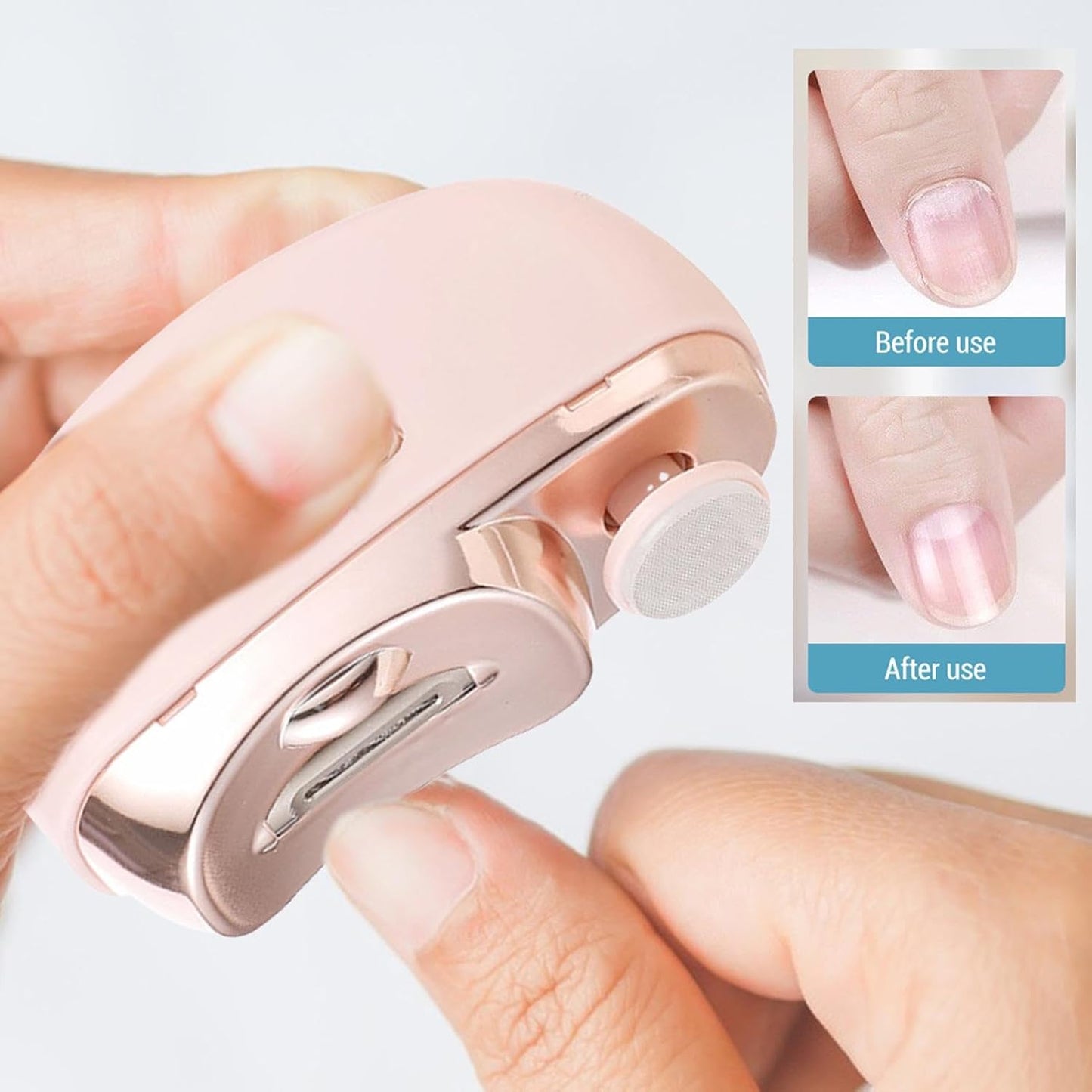 Electric Nail Trimming Tool - 3 in1 Electric Nail Clipper, Toenail and Fingernail Trimmer | Adjustable Nail Cutter Device with LED Light and duall Speed, Nail Grinding and Trimming Kit for Home