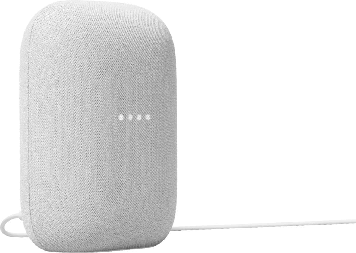 Google Voice Bluetooth Speaker - Wireless Music Streaming, Powerful Sound, Built-in Assistant, Wi-Fi and Bluetooth Connection, Smart Home Control, Stereo Pairing (Charcoal)