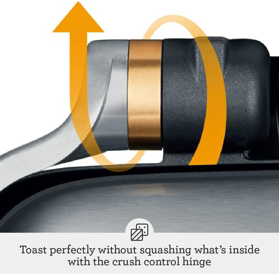 Breville the Perfect Press, Sandwich Maker, Panini Press, BSG600BSS, Brushed Stainless Steel 12.5 x 5 x 11.5 inches