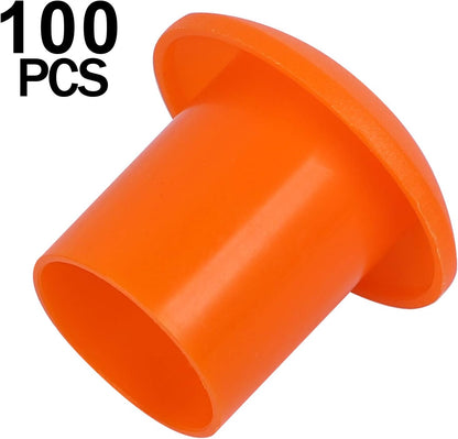 KEILEOHO 100 PCS Orange Plastic Mushroom Rebar Caps - Size #3-#7, 10M - 25M