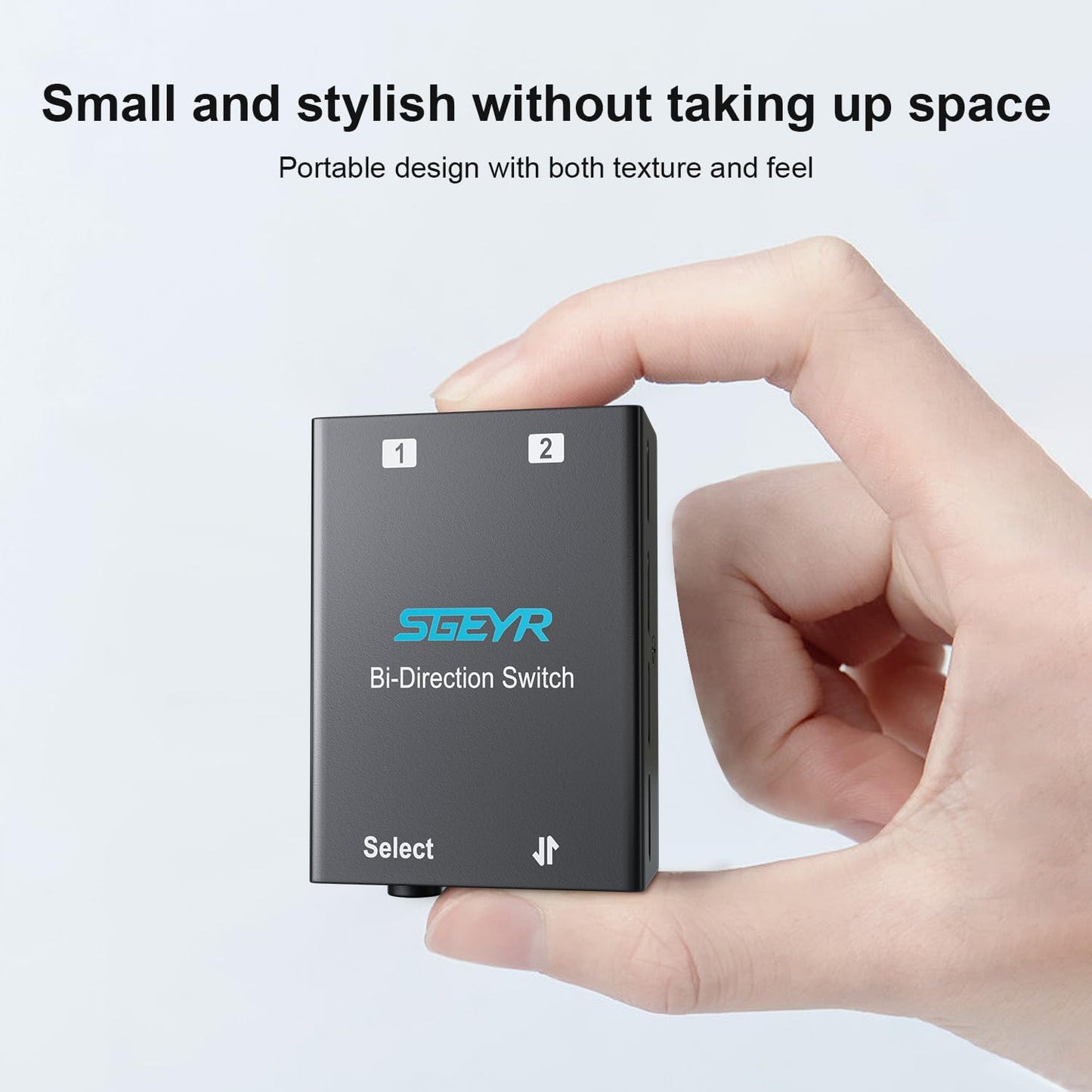 SGEYR Audio Switch 3.5mm Bi-Direction Switch, Stereo Audio Switcher 2 in 1/1 in 2 Out, Audio Switch Selector for Phone Speakers Headhphone