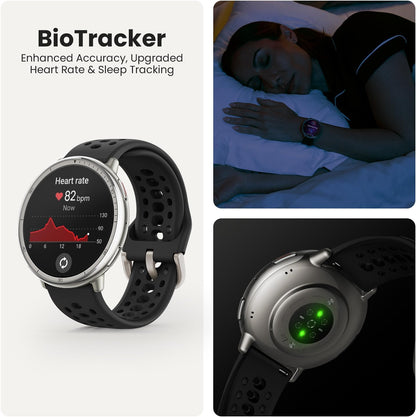 Amazfit Active 2 Smart Watch 44mm, GPS Maps with Direction, Fitness Tracker, 10 Day Battery, Sleep Monitor, 160+ Sport Modes, Water Resistant, for Android & Apple iPhone, Black Sport Silicone