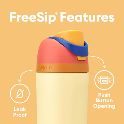 Owala Kids FreeSip Insulated Stainless Steel Water Bottle with Straw, BPA-Free Sports Water Bottle, Great for Travel, 16 oz, Celestial Sphere