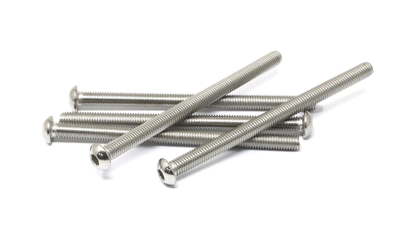 iexcell 50 Pcs M6 x 20mm Thread Pitch 1 mm Stainless Steel 304 Hex Socket Button Head Cap Screws Bolts Kit