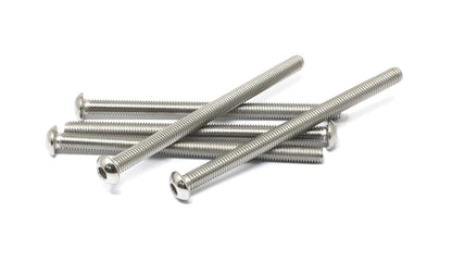 iexcell 50 Pcs M6 x 20mm Thread Pitch 1 mm Stainless Steel 304 Hex Socket Button Head Cap Screws Bolts Kit