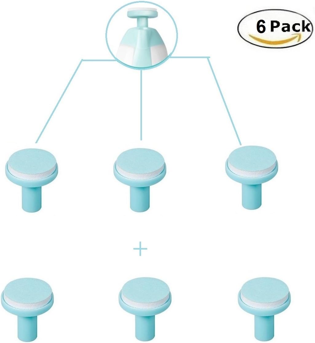 Baby Nail Trimmer Replacement Pads - Jaybva 6PCS Grinding Heads Polish Disc for Standard Electric Nail File Clippers and Cutter Kit Blue Pads for Children 6 Months Up