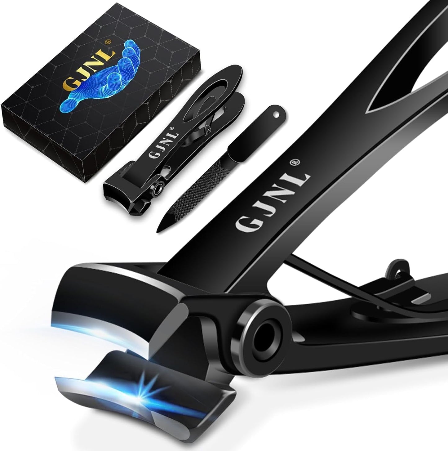 Nail Clippers for Men Thick Nails - Gifts for Men Dad Sharp Extra Large Heavy Duty Toesnail Clippers, 16mm Wide Jaw Opening Toenail Clippers for Seniors Nails Cutter
