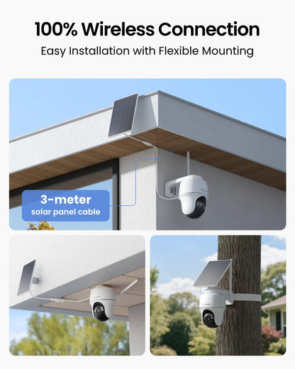 REOLINK Solar Security Cameras Wireless Outdoor 360° Coverage Argus PT