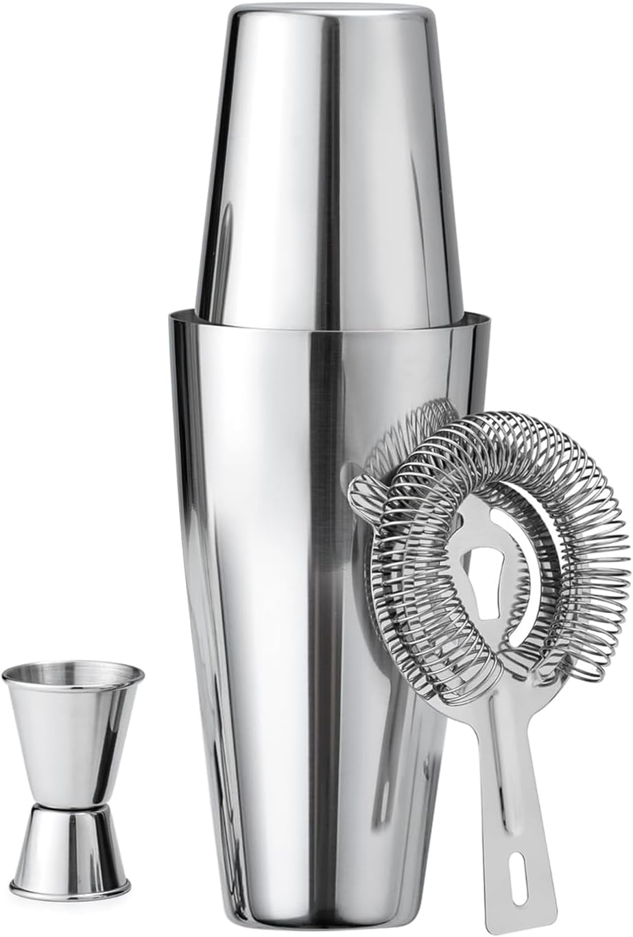 Boston Cocktail Shaker Set, 18 oz&25oz Stainless Steel Martini Shakers for Bartending, Drink Shaker for Bartender Home