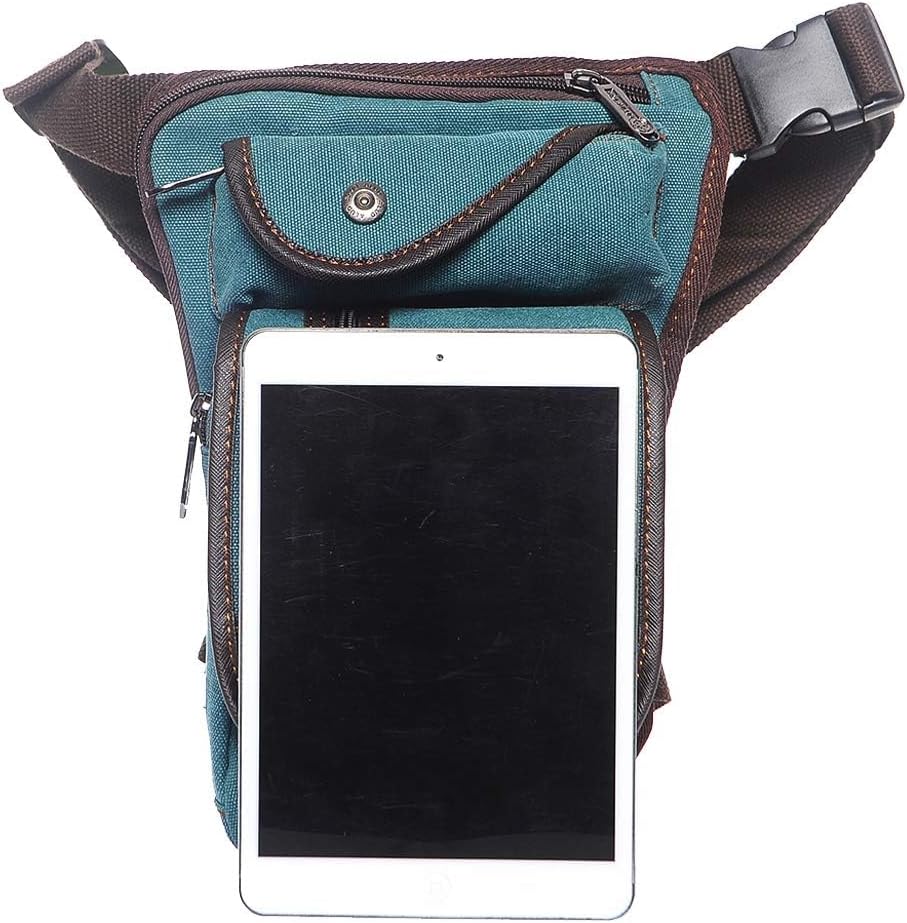 Motorcycle Drop Leg Bag Nylon Waist Pack for Men Women Travel Hiking Tactical Cycling Bike Ride Riding Crossbody Shoulder Fanny Pouch