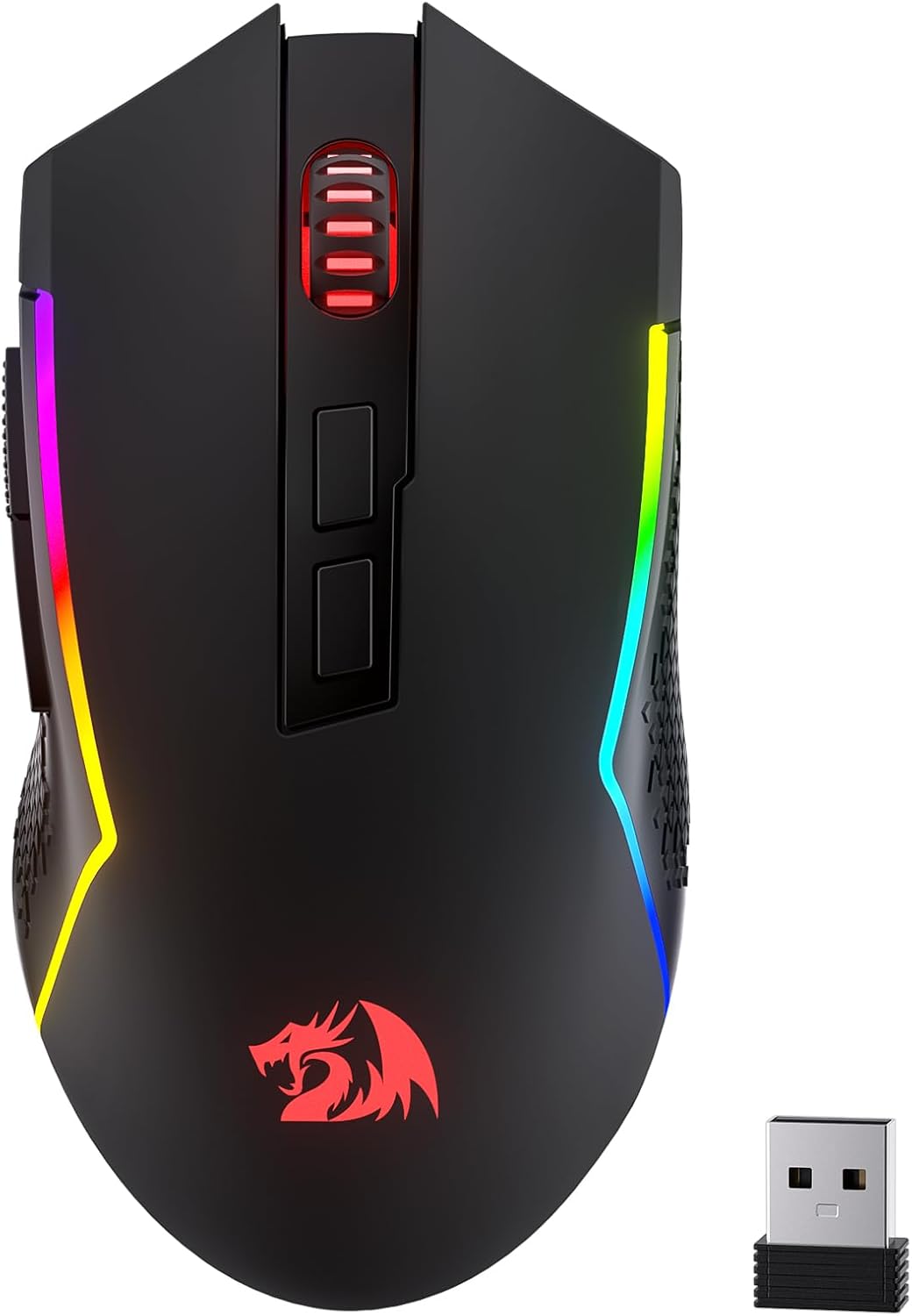 Redragon M693 Wireless Gaming Mouse, 8000 DPI Wired/Wireless Mouse w/ 3-Mode Connection, BT & 2.4G Wireless, 7 Macro Buttons, Durable Power Capacity for PC/Mac/Laptop