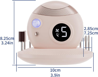 Electric Nail Clippers Upgraded 3 in 1, Rechargeable Automatic Nail Trimmer with Polishing,Dust Storage,LED Light & UV Lamp Nail Care Set