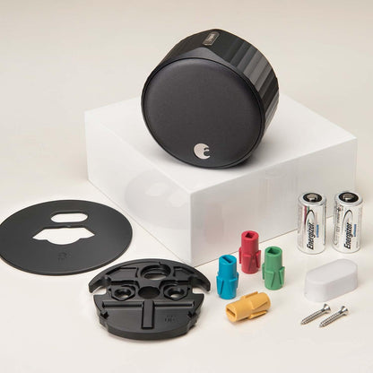 August Home, Silver Wi-Fi Connected Smart Keyless Entry Door Lock, Electronic Door Lock Fits Your Existing Deadbolt in Minutes, ‎ ‎AUG-SL05-M01-S01