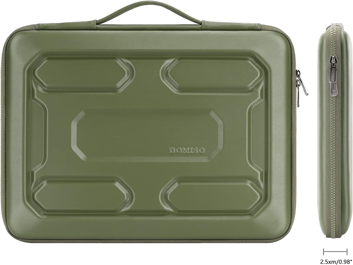 DOMISO 15.6 inch Laptop Sleeve with Handle Protective Shockproof Waterproof EVA Case for 15.6" Yoga 720 IdeaPad 310 320 ThinkPad T570/Legion 5 Gen 6/HP Envy 15/15.6" Notebooks, Dark Blue