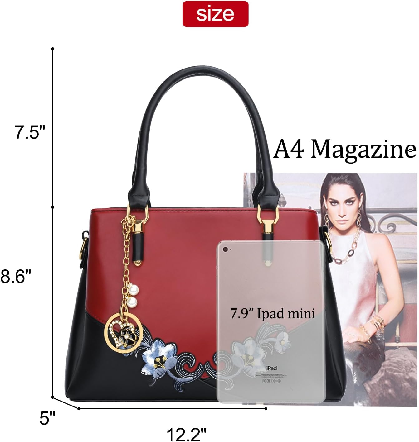 KKXIU Trendy Tote Bag for Women Lightweight Oxford Big Capacity Shoulder Purses and Handbags