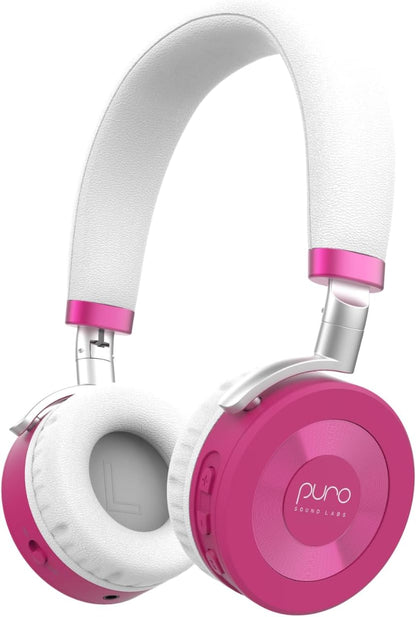 JuniorJam Plus Volume Limiting Headphones for Kids, Foldable & Adjustable Bluetooth Headphones, 22-Hour Battery Life USB-C Charging (Black)