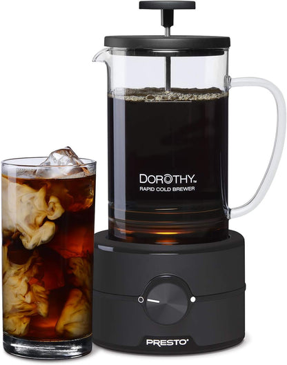 Presto 02937 Dorothy™ Electric Rapid Cold Brewer - Cold brew at home in 15 minutes - No more waiting 12 to 24 hours.