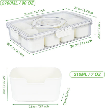 Purilite Select Clear Compartmentalized Snack Box