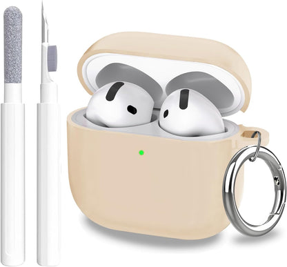 Aircawin for Airpods 4 Case Cover,Shockproof Case for Airpods 4th Generation Case Cover 2024,Premium Silicon Case with Keychain and Cleaing Pen for Airpods 4 Gen, Wireless Earphone Accessories-Blue