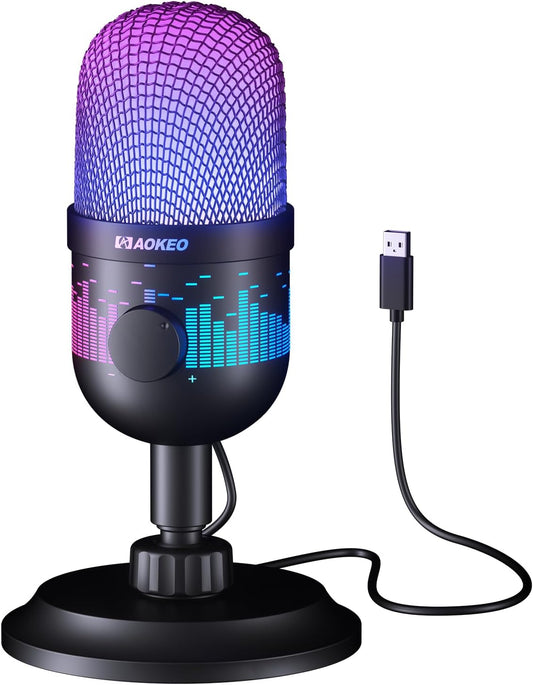USB Condenser Microphone | Gaming Microphone | Computer Microphone | Streaming Microphone | Podcast Recording Microphone | Unidirectional Voice Pickup