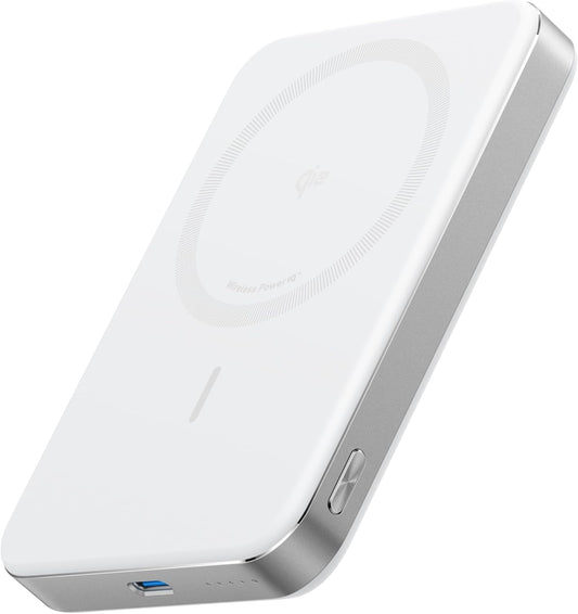 Anker MagGo Power Bank, 10,000mAh Qi2-Certified 15W Portable Charger | Slim and Fast MagSafe-Compatible Battery Pack, Ergonomic Design, for iPhone 16 / 15 / 14 / 13 Series and More