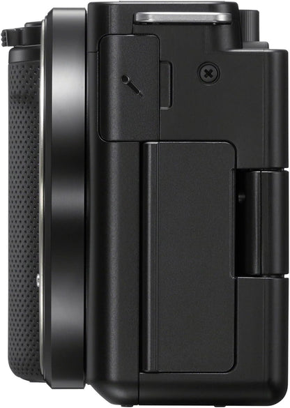 Sony Alpha ZV-E10 - APS-C Interchangeable Lens Mirrorless Vlog Camera Kit - White