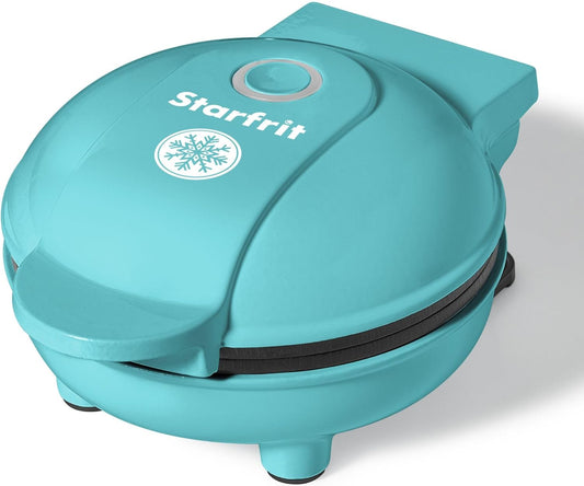 Starfrit 4-Inch Non-Stick Mini Waffle Maker – Snowflake Shape - Compact - Easy to Clean - 350W - PuriLite