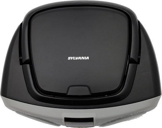 CURTIS SRCD243M-SILVER Sylvania SRCD243 Portable CD Player with AM/FM Radio, Boombox (Silver) - PuriLite