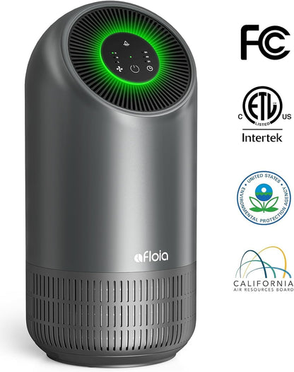 Afloia Air Purifier for Home Large Room Up to 1796 Ft², 3-Stage Air Cleaner for Bedroom 24 dB, Air Purifiers for Pets Dust Dander Mold Pollen, Odor Wildfire Smoke Eliminator, Fillo (Black) - PuriLite
