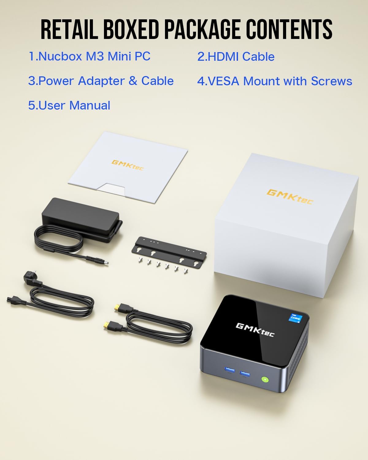 GMKtec Mini PC Intel Core i9 12900HK(14C/20T 5.0 GHz) W11 Pro, Desktop Computer 32GB DDR4 RAM+1TB NVMe SSD, Triple 4K Display, WiFi 6, BT5.2, USB-C M3 Plus