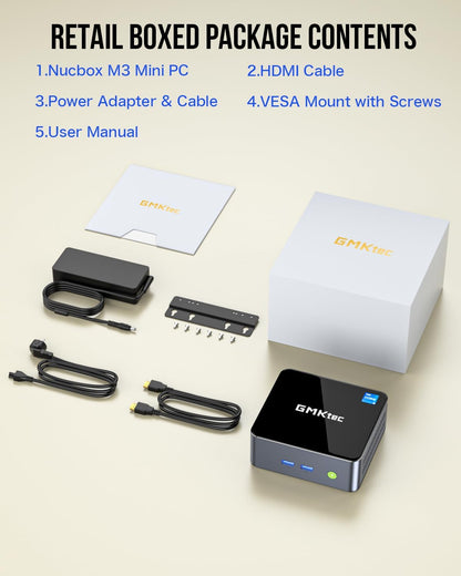 GMKtec Mini PC Intel Core i9 12900HK(14C/20T 5.0 GHz) W11 Pro, Desktop Computer 32GB DDR4 RAM+1TB NVMe SSD, Triple 4K Display, WiFi 6, BT5.2, USB-C M3 Plus