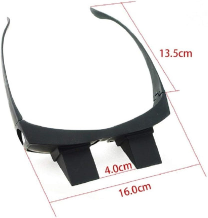 Valuu Lazy Glasses Bed Prism Glasses Lazy Spectacles Horizontal Glasses High Definition Glasses Prism Periscope Lie Down Eyeglasses for Reading and Watch TV in Bed Unisex