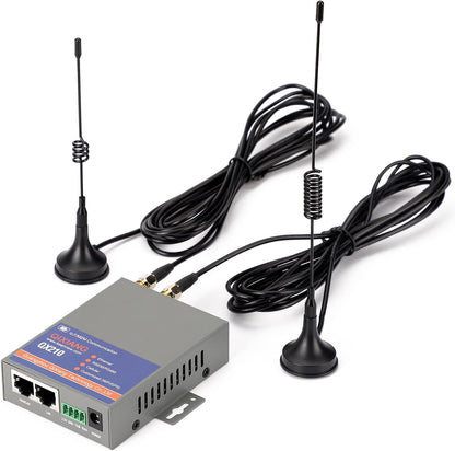 QX210-NW2 Industrial 4G LTE WiFi Router, Cellular VPN Routers for Wireless Internet Backup, M2M Gateway RS232 WiFi Modem Router for Home Vehicle Fleet RV Camera Security System Industrial Automation