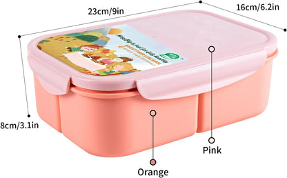 MISS BIG® Bento Box,Lunch Box Adult,Ideal Leak Proof Lunch Containers,Mom's Choice Lunch Box for Kids,No BPAs and No Chemical Dyes,Microwave and Dishwasher Safe Lunch Container (1900ml White)
