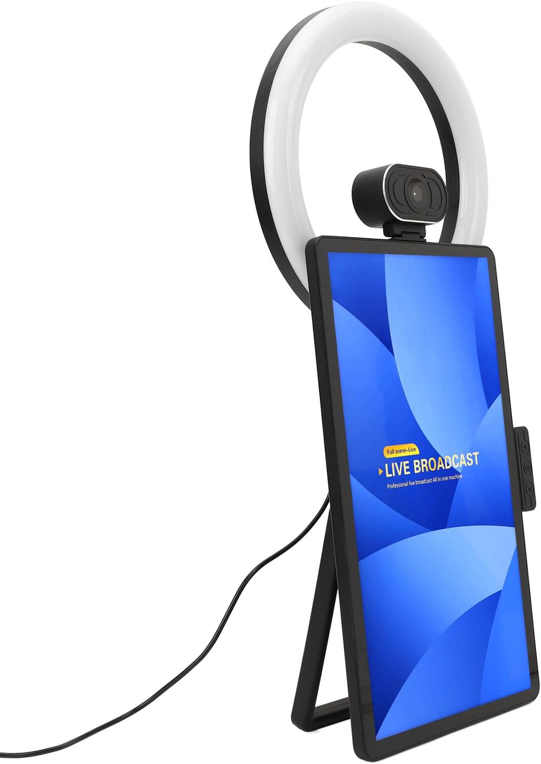 Generic Live Broadcasting Machine, Background Blur Live Broadcast Interactive Touch Screen 16GB 256GB Built in Sound Card for Android 11.0 (US Plug)