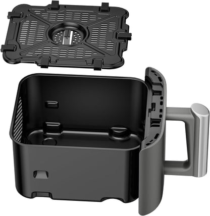 Air Fryer Basket Replacement Basket and Tray for Ninja AF161, Air Fryer Accessories for Ninja AF150 and AF161, Non-Stick Air Fryer Basket with Cover for Ninja AF150 and AF161, Dishwasher-Safe Basket