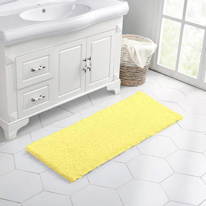 Walensee Bathroom Rug Non Slip Bath Mat (24x17 Inch Blush) Water Absorbent Super Soft Shaggy Chenille Machine Washable Dry Extra Thick Perfect Absorbant Best Small Plush Carpet for Shower Floor