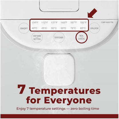 Cuckoo CWP-A501TW | Hot Water Dispenser & Warmer | Auto Dispense & Boil Dry Protection | Insulated Stainless Steel | 5 Liter