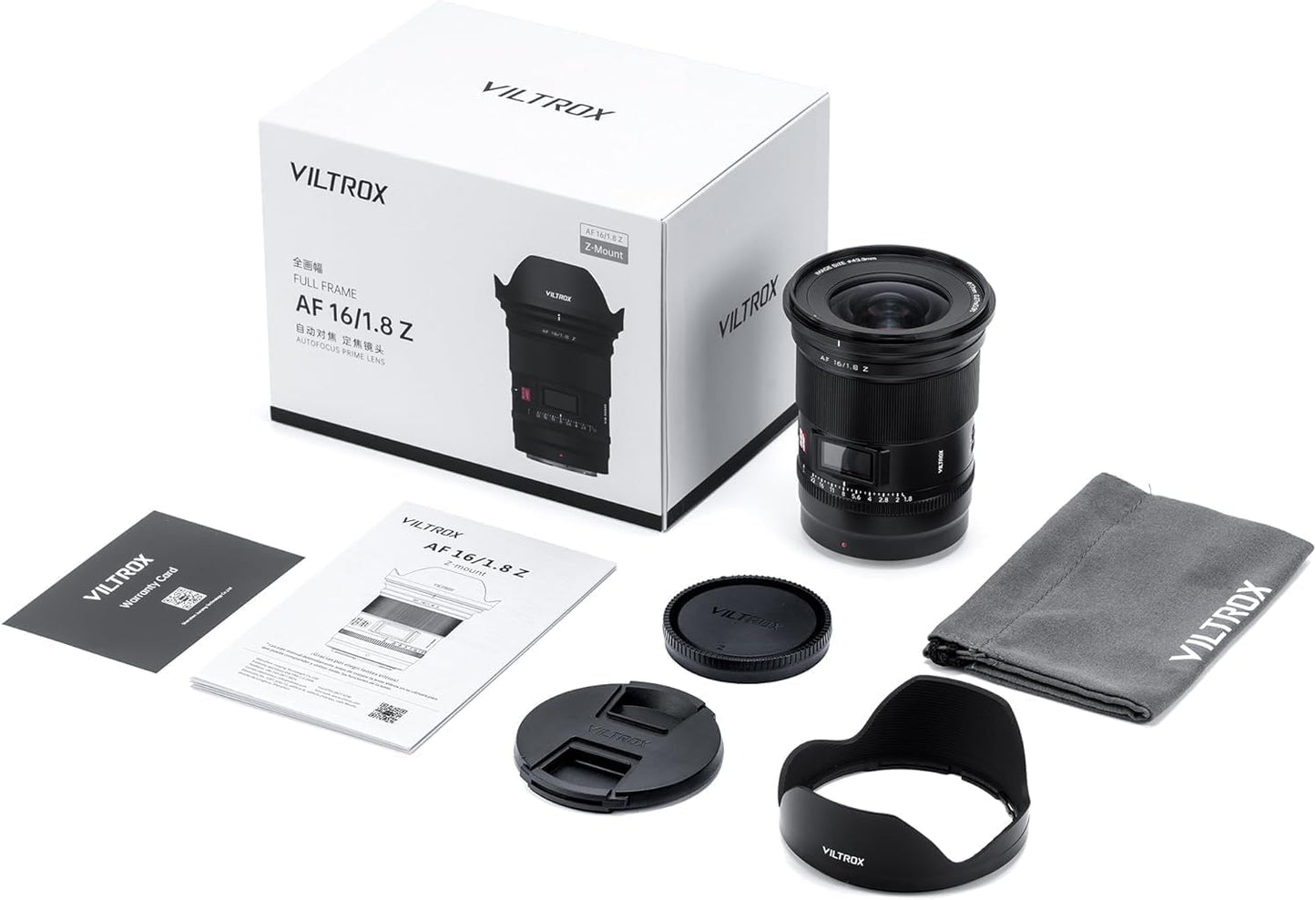 VILTROX AF 16mm f/1.8 Full Frame Lens for Nikon Z, Autofocus Lens with Built-in LCD Screen Compatible with Nikon Z Mount Cameras Zfc Z50 Z5 Z6 Z7 Z8 Z9 Z7 Mark II