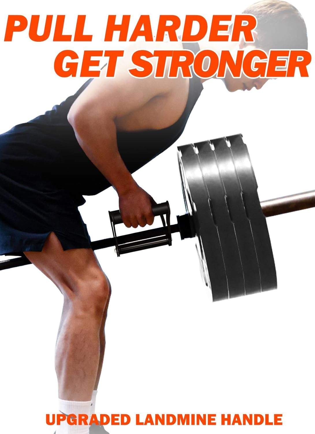 Heavy-Duty V Bar Landmine Handle for Olympic Barbells, T Bar Row Attachment for Back, Arm, and Shoulder Training, Knurled Grip Strength Training Accessory - PuriLite